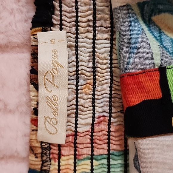 Belle Poque Sleeveless 50's Retro Tank, Black, Green, Yellow, Size Small - Picture 7 of 9